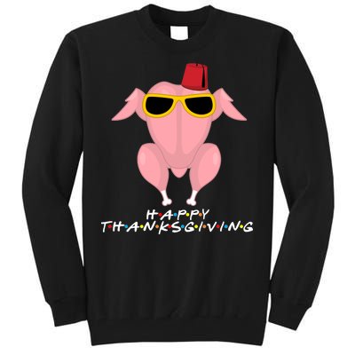 Thanksgiving Friends Funny Turkey Head Tall Sweatshirt