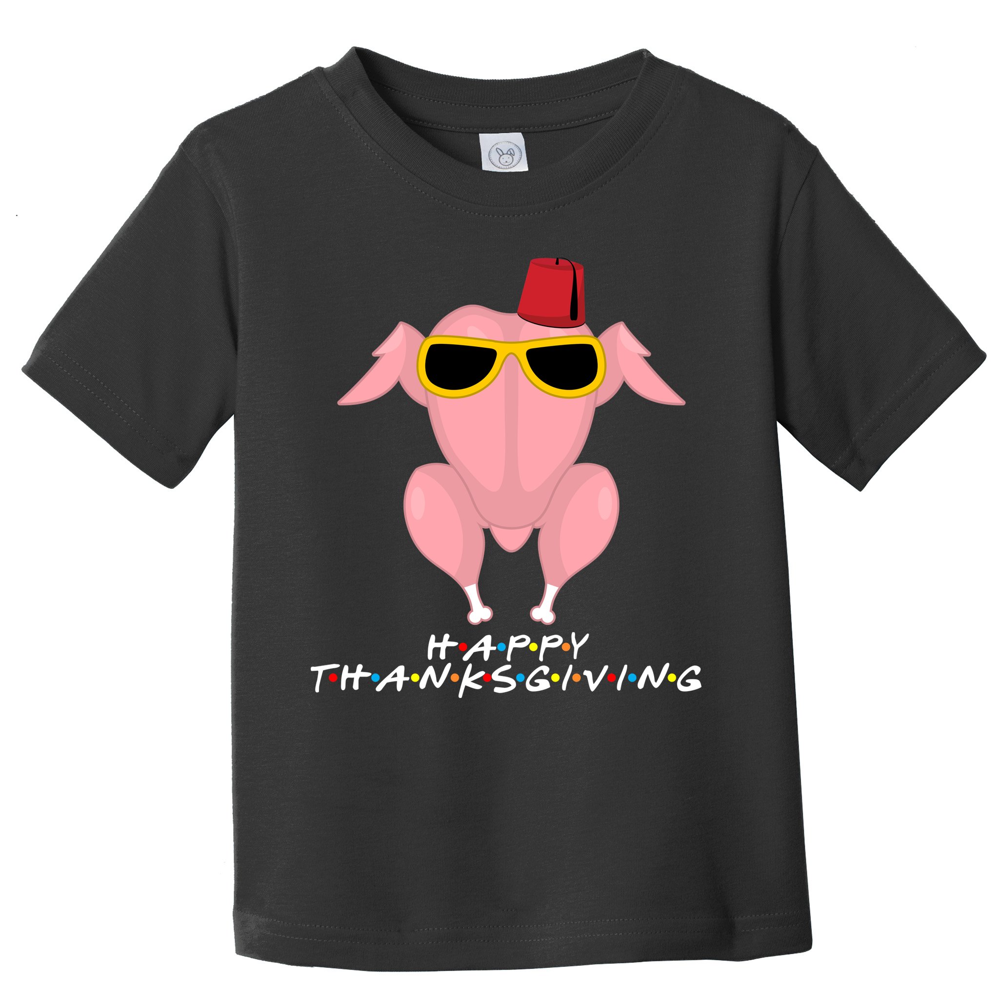 Thanksgiving Friends Funny Turkey Head Toddler T-Shirt