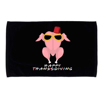 Thanksgiving Friends Funny Turkey Head Microfiber Hand Towel