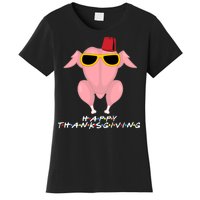 Thanksgiving Friends Funny Turkey Head Women's T-Shirt