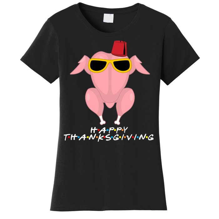 Thanksgiving Friends Funny Turkey Head Women's T-Shirt