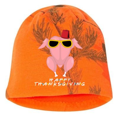 Thanksgiving Friends Funny Turkey Head Kati - Camo Knit Beanie