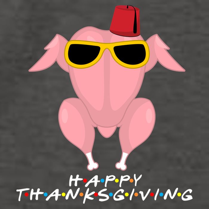 Thanksgiving Friends Funny Turkey Head Vector Backpack