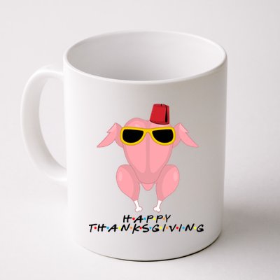 Thanksgiving Friends Funny Turkey Head Coffee Mug