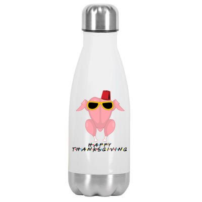 Thanksgiving Friends Funny Turkey Head Stainless Steel Insulated Water Bottle