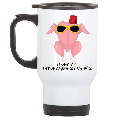 Thanksgiving Friends Funny Turkey Head Stainless Steel Travel Mug