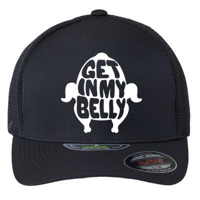 Thanksgiving Get In My Belly Flexfit Unipanel Trucker Cap