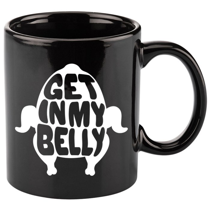 Thanksgiving Get In My Belly 11oz C Handle Ceramic Mug