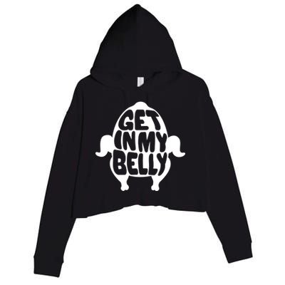 Thanksgiving Get In My Belly Crop Fleece Hoodie