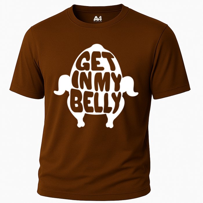 Thanksgiving Get In My Belly Cooling Performance Crew T-Shirt