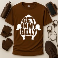 Thanksgiving Get In My Belly Cooling Performance Crew T-Shirt
