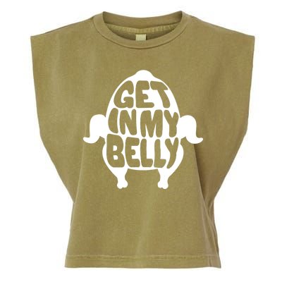 Thanksgiving Get In My Belly Garment-Dyed Women's Muscle Tee