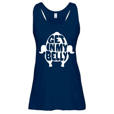 Thanksgiving Get In My Belly Ladies Essential Flowy Tank