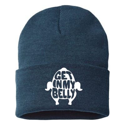 Thanksgiving Get In My Belly Sustainable Knit Beanie