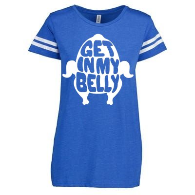 Thanksgiving Get In My Belly Enza Ladies Jersey Football T-Shirt