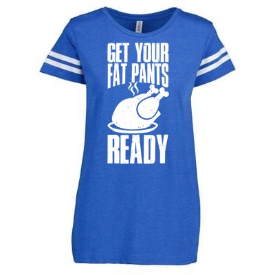 Thanksgiving Get Your Fat Pant Ready Enza Ladies Jersey Football T-Shirt