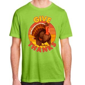 Thanksgiving Give Thanks Emblem Adult ChromaSoft Performance T-Shirt