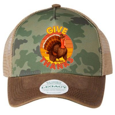 Thanksgiving Give Thanks Emblem Legacy Tie Dye Trucker Hat