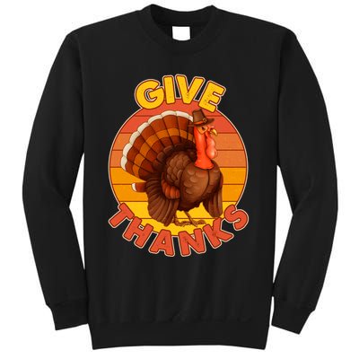Thanksgiving Give Thanks Emblem Sweatshirt