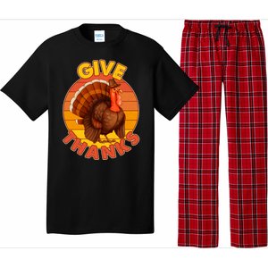 Thanksgiving Give Thanks Emblem Pajama Set