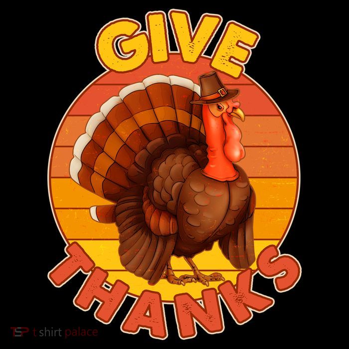 Thanksgiving Give Thanks Emblem Premium T-Shirt