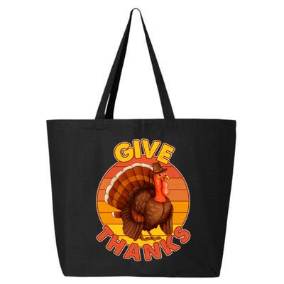 Thanksgiving Give Thanks Emblem 25L Jumbo Tote