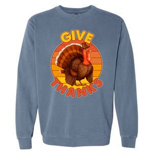 Thanksgiving Give Thanks Emblem Garment-Dyed Sweatshirt