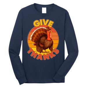 Thanksgiving Give Thanks Emblem Long Sleeve Shirt