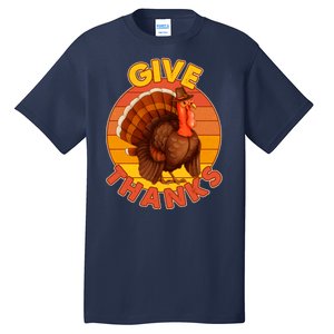 Thanksgiving Give Thanks Emblem Tall T-Shirt