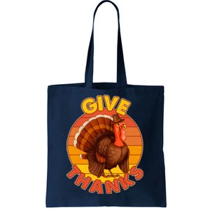 Thanksgiving Give Thanks Emblem Tote Bag