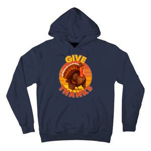 Thanksgiving Give Thanks Emblem Tall Hoodie