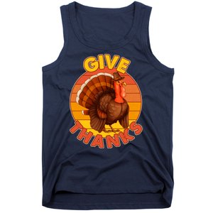 Thanksgiving Give Thanks Emblem Tank Top