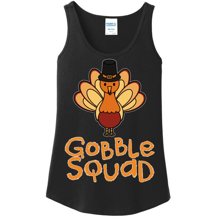 Thanksgiving Gobble Squad Ladies Essential Tank