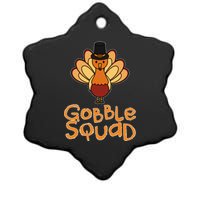 Thanksgiving Gobble Squad Ceramic Star Ornament