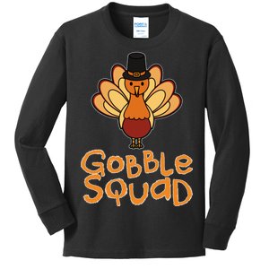 Thanksgiving Gobble Squad Kids Long Sleeve Shirt