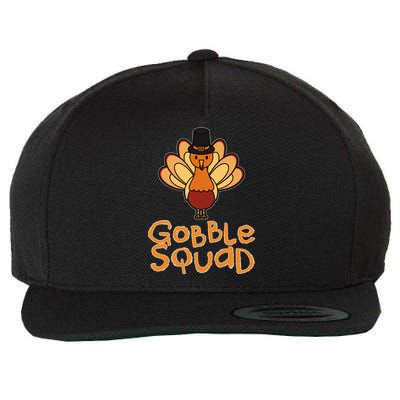 Thanksgiving Gobble Squad Wool Snapback Cap