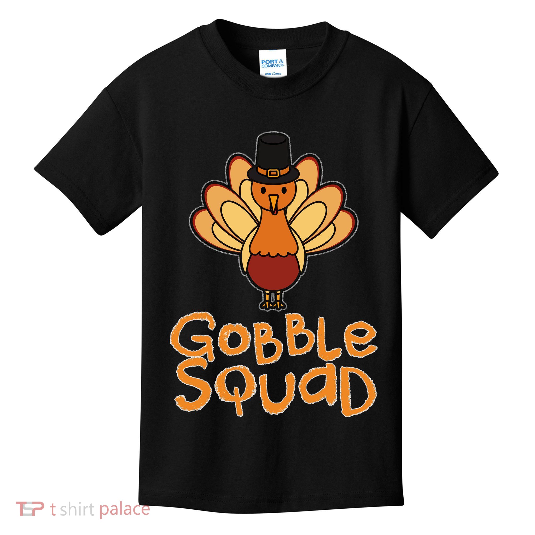 Thanksgiving Gobble Squad Kids T-Shirt