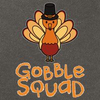 Thanksgiving Gobble Squad Cotton Canvas Backpack