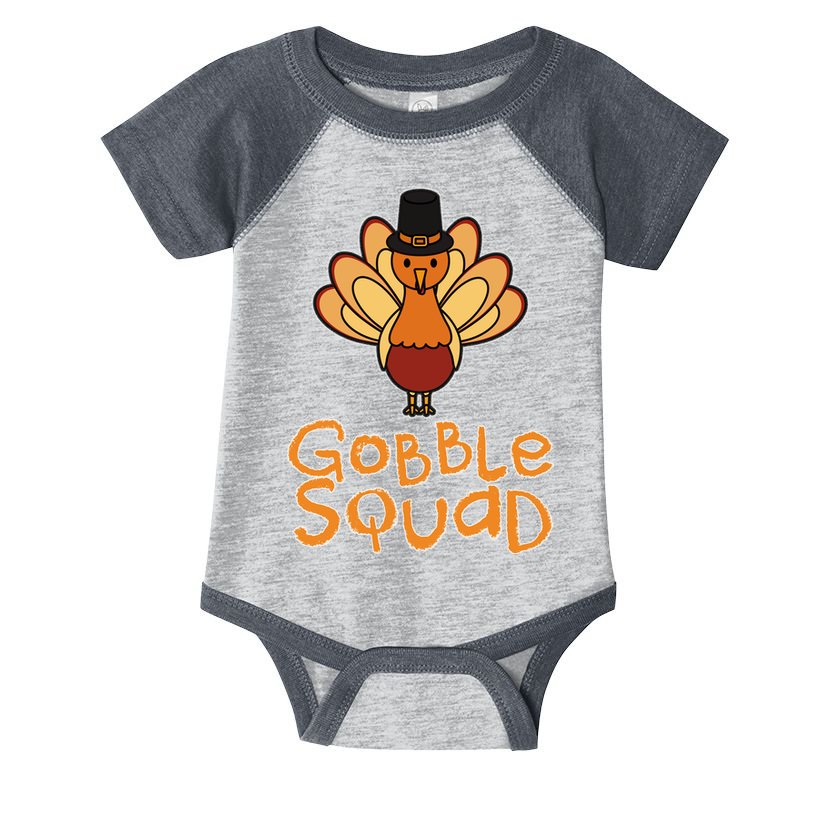 Thanksgiving Gobble Squad Infant Baby Jersey Bodysuit