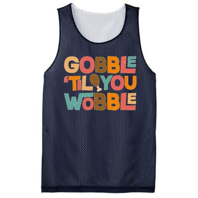 Thanksgiving Gobble 'Til You Wobble Dinner Vintage Mesh Reversible Basketball Jersey Tank