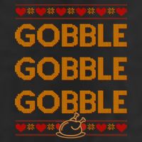 Thanksgiving Gobble X3 Ugly Sweater 7 Panel Mesh Trucker Snapback Hat