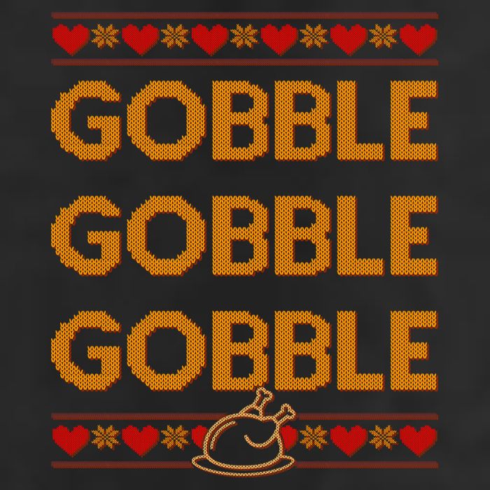 Thanksgiving Gobble X3 Ugly Sweater Adult Drive Performance Visor