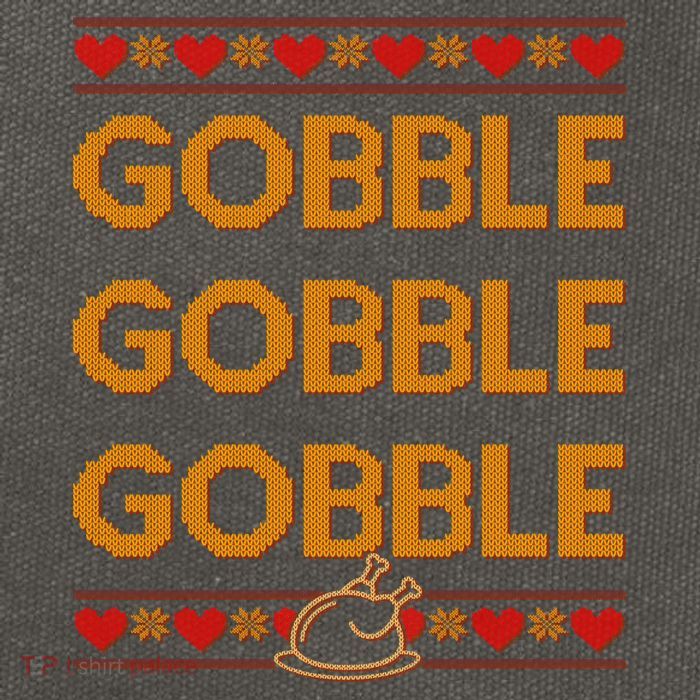 Thanksgiving Gobble X3 Ugly Sweater Cotton Canvas Backpack