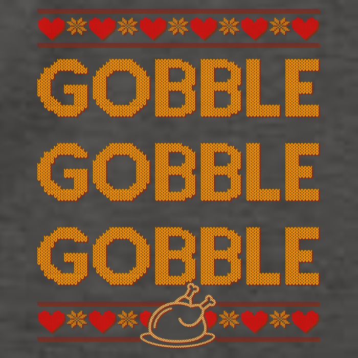 Thanksgiving Gobble X3 Ugly Sweater Vector Backpack