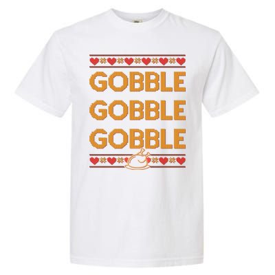 Thanksgiving Gobble X3 Ugly Sweater Garment-Dyed Heavyweight T-Shirt