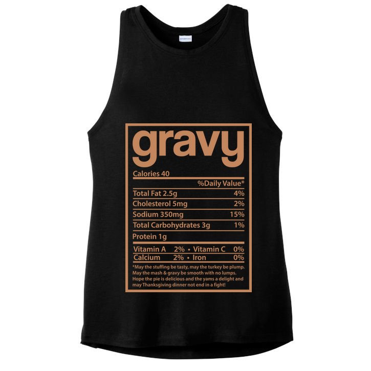 Thanksgiving Gravy Nutrition Facts Ladies PosiCharge Tri-Blend Wicking Tank