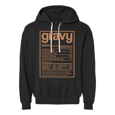 Thanksgiving Gravy Nutrition Facts Garment-Dyed Fleece Hoodie