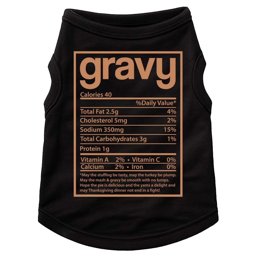Thanksgiving Gravy Nutrition Facts Doggie Tank