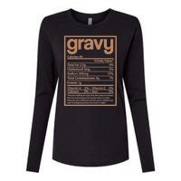 Thanksgiving Gravy Nutrition Facts Womens Cotton Relaxed Long Sleeve T-Shirt