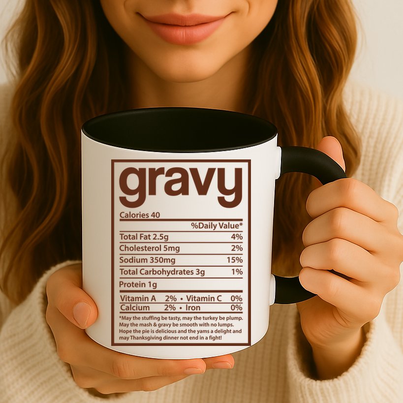 Thanksgiving Gravy Nutrition Facts Mug